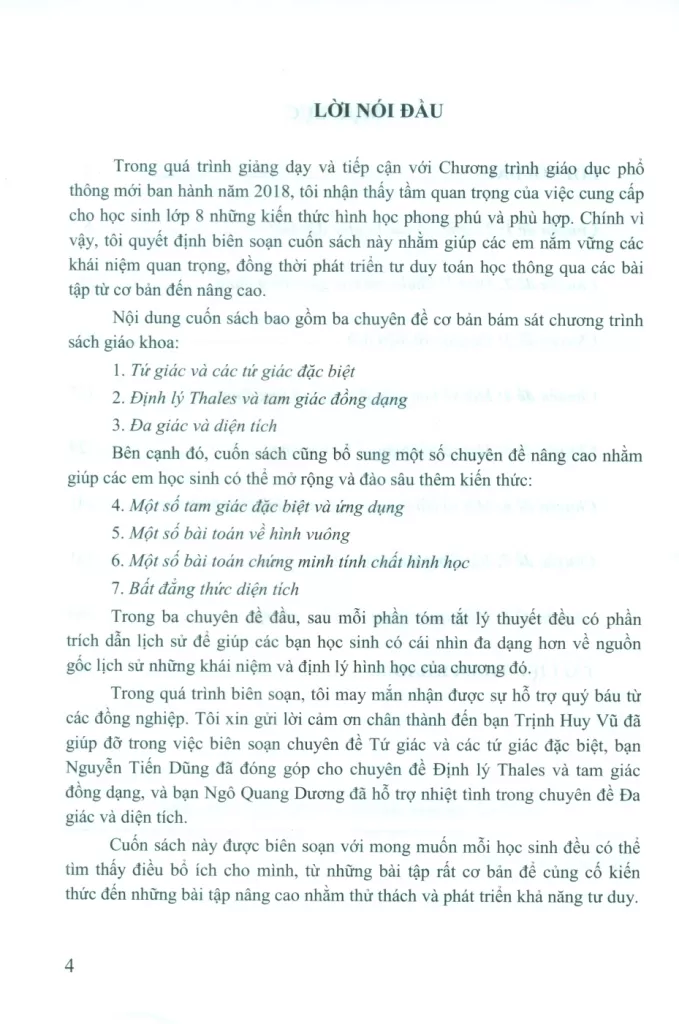 CÁC CHUYÊN ĐỀ BỒI DƯỠNG HỌC SINH GIỎI TOÁN LỚP 8 - TẬP 2 (Hình học)